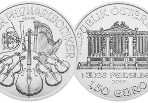 Silver Austrian Philharmonics Tube of 20 coins