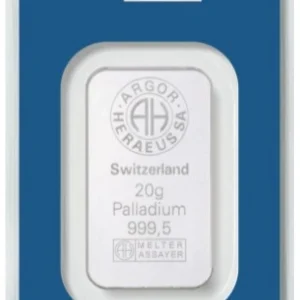 20g Palladium Bar Argor-Heraeus