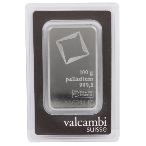 100g Palladium Bar Valcambi